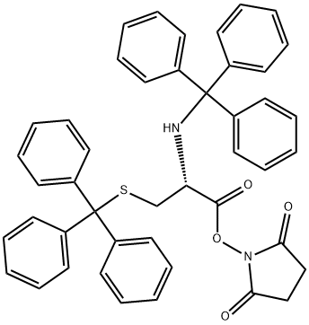 L-Cysteine, N,S-bis(triphenylmethyl)-, 2,5-dioxo-1-pyrrolidinyl ester Struktur