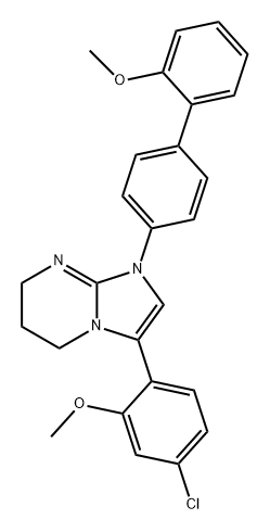 Imidazo[1,2-a]pyrimidine, 3-(4-chloro-2-methoxyphenyl)-1,5,6,7-tetrahydro-1-(2'-methoxy[1,1'-biphenyl]-4-yl)- 结构式