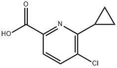 5-Chloro-6-cyclopropyl-2-pyridinecarboxylic acid Struktur