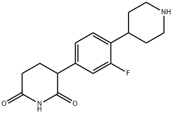 2,6-Piperidinedione, 3-[3-fluoro-4-(4-piperidinyl)phenyl]- Struktur