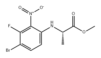 Alanine, N-(4-bromo-3-fluoro-2-nitrophenyl)-, methyl ester|(4-溴-3-氟-2-硝基苯基)丙氨酸甲酯