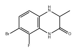 7-溴-8-氟-3-甲基-3,4-二氢喹喔啉-2(1H)-酮, 2756334-24-2, 结构式