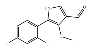 1H-Pyrrole-3-carboxaldehyde, 5-(2,4-difluorophenyl)-4-methoxy- Structure