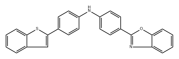 4-苯并[B]噻吩-2-基-N-[4-(2-苯 并恶唑基)苯基]-苯胺, 2756439-73-1, 结构式