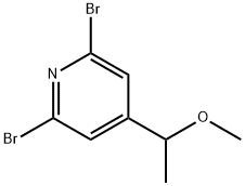 2,6-二溴-4-(1-甲氧基乙基)吡啶 结构式