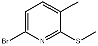 Pyridine, 6-bromo-3-methyl-2-(methylthio)- Structure