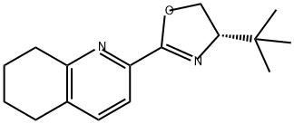 Quinoline, 2-[(4S)-4-(1,1-dimethylethyl)-4,5-dihydro-2-oxazolyl]-5,6,7,8-tetrahydro- Structure