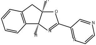 (3AS,8AR)-2-(吡嗪-2-基)-3A,8A-二氢-8H-茚并[1,2-D]恶唑, 2757082-80-5, 结构式