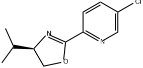 Pyridine, 5-chloro-2-[(4R)-4,5-dihydro-4-(1-methylethyl)-2-oxazolyl]- Struktur