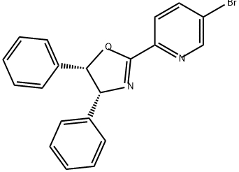 (4R,5S)-2-(5-溴吡啶-2-基)-4,5-二苯基-4,5-二氢恶唑, 2757083-65-9, 结构式
