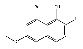 1-Naphthalenol, 8-bromo-2-fluoro-6-methoxy- Struktur
