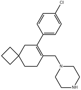 Piperazine, 1-[[6-(4-chlorophenyl)spiro[3.5]non-6-en-7-yl]methyl]- 结构式