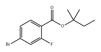 Benzoic acid, 4-bromo-2-fluoro-, 1,1-dimethylpropyl ester Struktur
