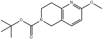 1,6-Naphthyridine-6(5H)-carboxylic acid, 7,8-dihydro-2-methoxy-, 1,1-dimethylethyl ester Struktur
