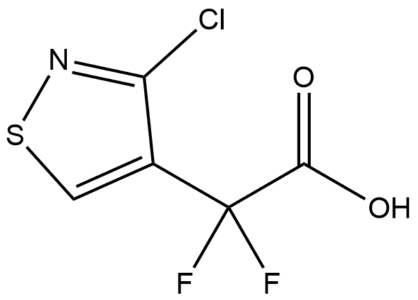 3-Chloro-α,α-difluoro-4-isothiazoleacetic acid Struktur