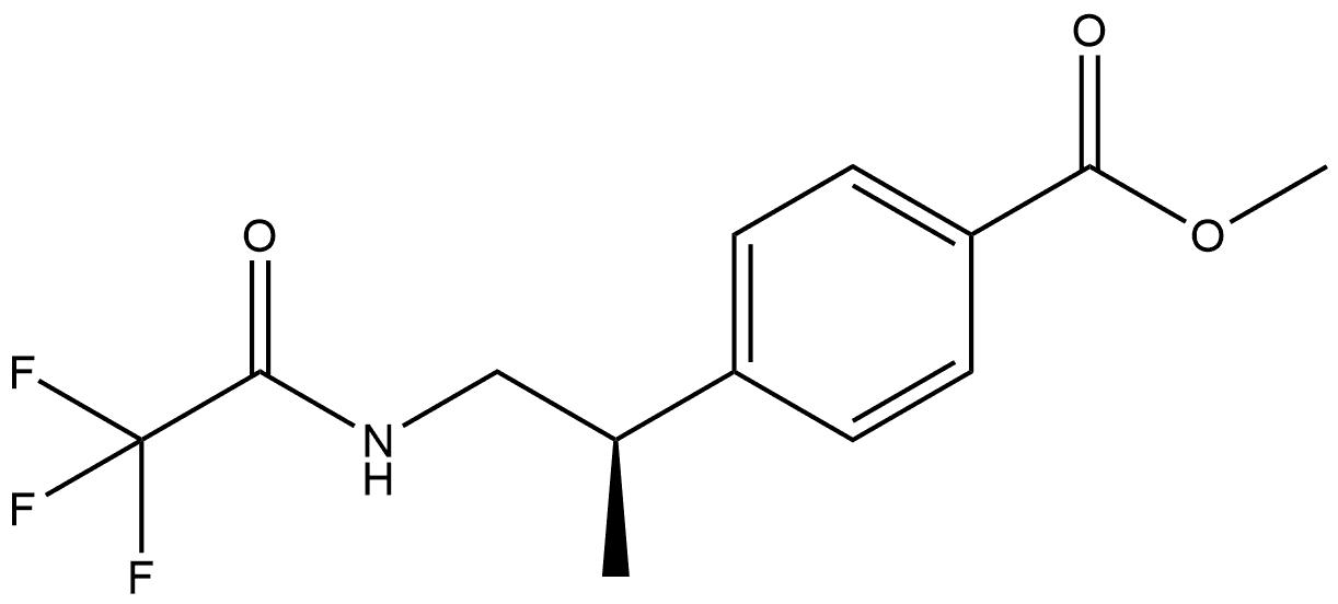 Methyl 4-[(1R)-1-methyl-2-[(2,2,2-trifluoroacetyl)amino]ethyl]benzoate Structure