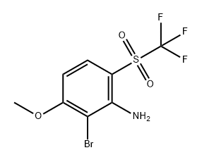 Benzenamine, 2-bromo-3-methoxy-6-[(trifluoromethyl)sulfonyl]- Struktur