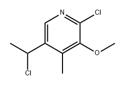 Pyridine, 2-chloro-5-(1-chloroethyl)-3-methoxy-4-methyl- Struktur