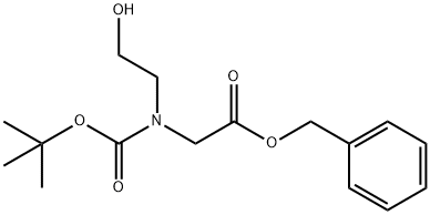 Glycine, N-[(1,1-dimethylethoxy)carbonyl]-N-(2-hydroxyethyl)-, phenylmethyl ester Structure