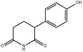 2,6-Piperidinedione, 3-(4-hydroxyphenyl)- Struktur