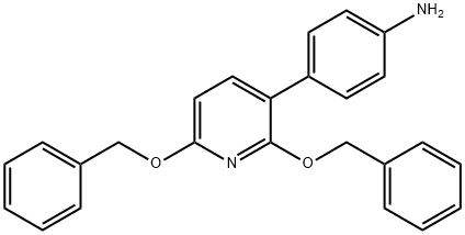 Benzenamine, 4-[2,6-bis(phenylmethoxy)-3-pyridinyl]- Structure