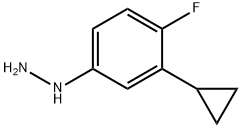 (3-环丙基-4-氟苯基)肼, 2758662-19-8, 结构式