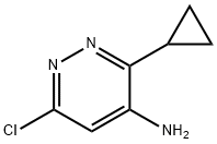 6-氯-3-环丙基-4-哒嗪胺 结构式