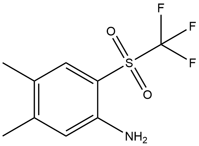 4,5-Dimethyl-2-((trifluoromethyl)sulfonyl)aniline Struktur