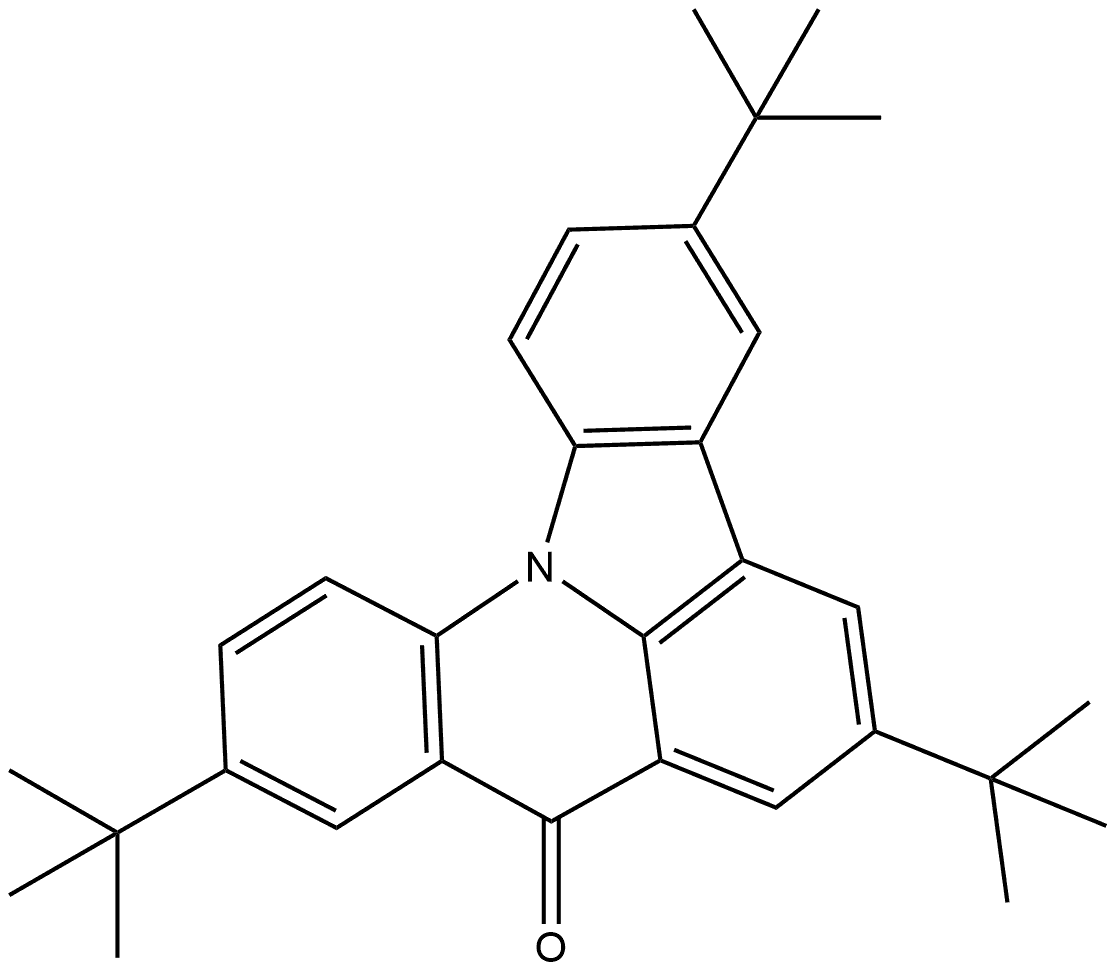 3,6,10-三-叔丁基-8H-吲哚[3,2,1-DE]吖啶-8-酮,2759274-04-7,结构式