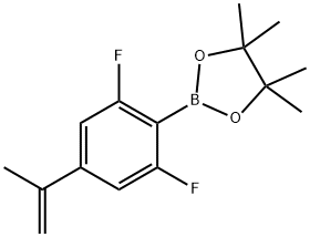 2-[2,6-Difluoro-4-(1-methylethenyl)phenyl]-4,4,5,5-tetramethyl-1,3,2-dioxaborolane Struktur