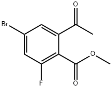 2-乙酰基-4-溴-6-氟苯甲酸甲酯, 2759950-84-8, 结构式
