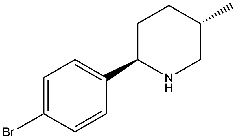 (2R,5S)-2-(4-溴苯基)-5-甲基哌啶 结构式