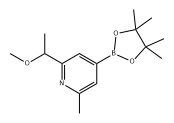 Pyridine, 2-(1-methoxyethyl)-6-methyl-4-(4,4,5,5-tetramethyl-1,3,2-dioxaborolan-2-yl)- Struktur