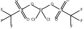Methanesulfonic acid, 1,1,1-trifluoro-, dichloro[[(trifluoromethyl)sulfonyl]oxy]silyl ester Struktur