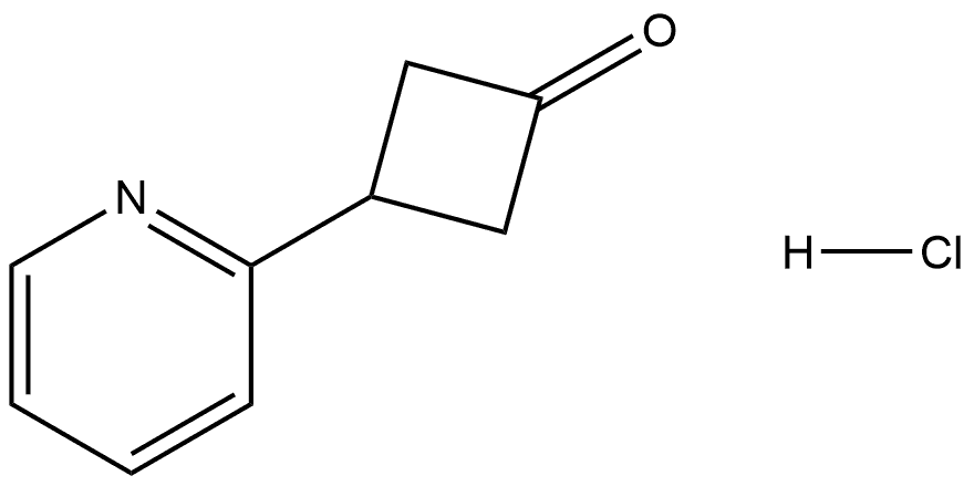 3-Pyridin-2-yl-cyclobutanone hydrochloride 结构式