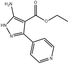 5-氨基-3-(4-吡啶基)-1H-吡唑-4-甲酸乙酯 结构式