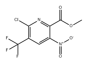 2-Pyridinecarboxylic acid, 6-chloro-3-nitro-5-(trifluoromethyl)-, methyl ester Struktur