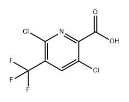 2-Pyridinecarboxylic acid, 3,6-dichloro-5-(trifluoromethyl)- Struktur