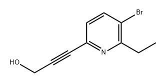 2-Propyn-1-ol, 3-(5-bromo-6-ethyl-2-pyridinyl)- Struktur