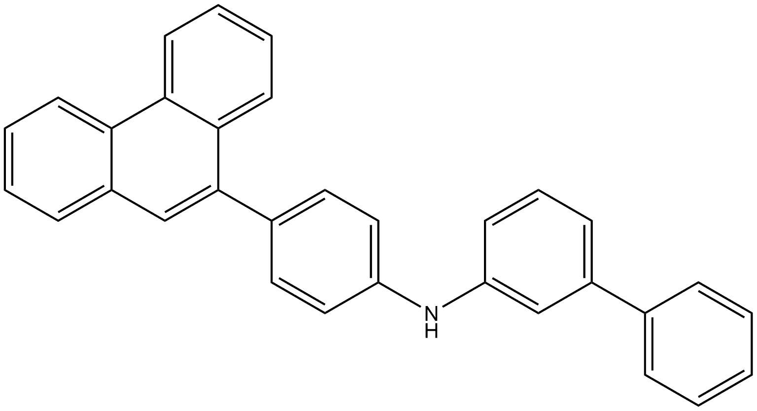 N-[4-(9-Phenanthrenyl)phenyl][1,1′-biphenyl]-3-amine Structure