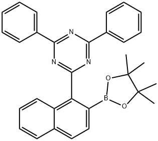1,3,5-Triazine, 2,4-diphenyl-6-[2-(4,4,5,5-tetramethyl-1,3,2-dioxaborolan-2-yl)-1-naphthalenyl]- Structure