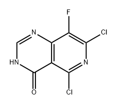 5,7-二氯-8-氟吡啶[4,3-D]嘧啶-4(3H)-酮, 2763158-79-6, 结构式