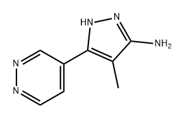 1H-Pyrazol-3-amine, 4-methyl-5-(4-pyridazinyl)- Structure