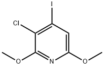 3-氯-4-碘-2,6-二甲氧基吡啶 结构式