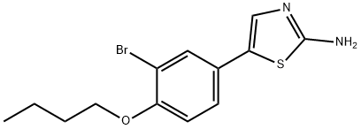 2-Thiazolamine, 5-(3-bromo-4-butoxyphenyl)- Structure