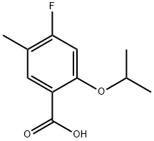 Benzoic acid, 4-fluoro-5-methyl-2-(1-methylethoxy)- Structure