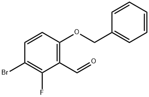 Benzaldehyde, 3-bromo-2-fluoro-6-(phenylmethoxy)- Structure