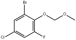 Benzene, 1-bromo-5-chloro-3-fluoro-2-(methoxymethoxy)- Structure