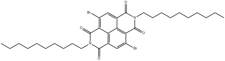 4,9-二溴-2,7-二癸基苯并[LMN][3,8]菲咯啉-1,3,6,8(2H,7H)-四酮,2764834-54-8,结构式