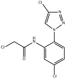 1-(2-氯乙酰胺基-4-氯苯基)-4-氯-1,2,3-三氮唑 结构式